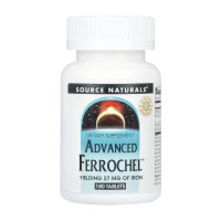 Таблетки Source Naturals Advanced Ferrochel™ 27mg - 180 tabs 2023-10-4624