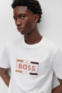 Футболка t-shirt hugo boss slim fit white 50486210