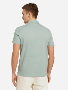 Поло structured polo with pocket 1030388XX1012960 Tom Tailor L Сірий 1030388XX1012960