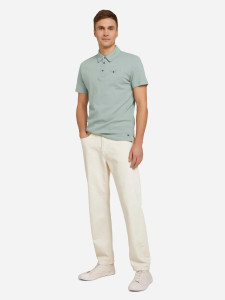 Поло structured polo with pocket 1030388XX1012960 Tom Tailor L Сірий 1030388XX1012960