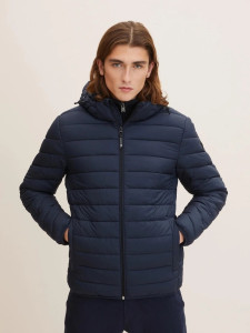 Куртка light weight jacket with hood 1031780-10668 Tom Tailor L Темно-синій 1031780-10668