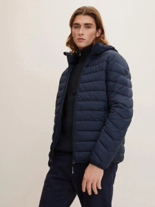 Куртка light weight jacket with hood 1031780-10668 Tom Tailor L Темно-синій 1031780-10668