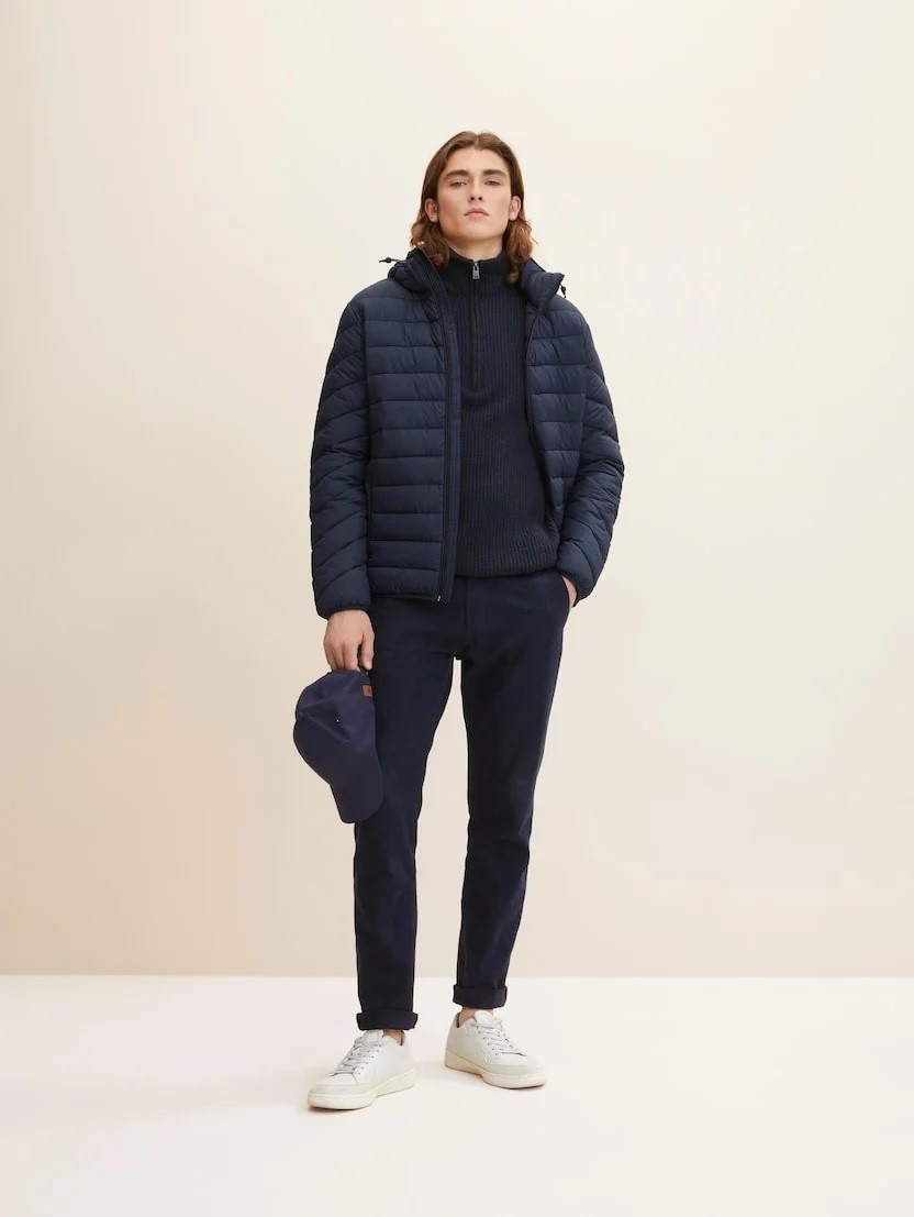 Куртка light weight jacket with hood 1031780-10668 Tom Tailor L Темно-синій 1031780-10668