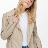 Куртка зі штучної шкіри ONLGEMMA FAUX LEATHER BIKER OTW NOOS 15153079-Silver Lining ONLY 34 Бежевий 15153079-SILVER LINING