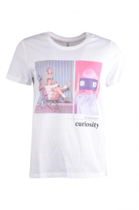 Футболка ONLRUBY LIFE REG S/S TOP BOX JRS 15215291 White Curiosit ONLY M Білий 15215291WHITECURIOSIT