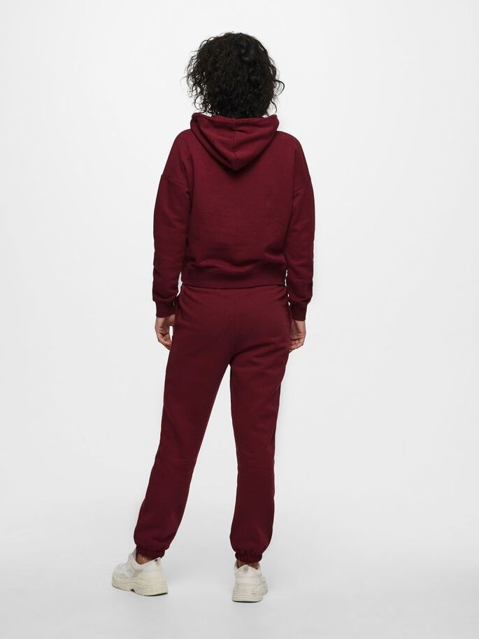 Худі ONLCOLLEGE LIFE L/S HOOD SWT 15235558 Cabernet ONLY XL Бордовий 15235558Cabernet