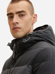 Куртка mat mix puffer jacket 1032481-29999 Tom Tailor L Чорний 1032481-29999