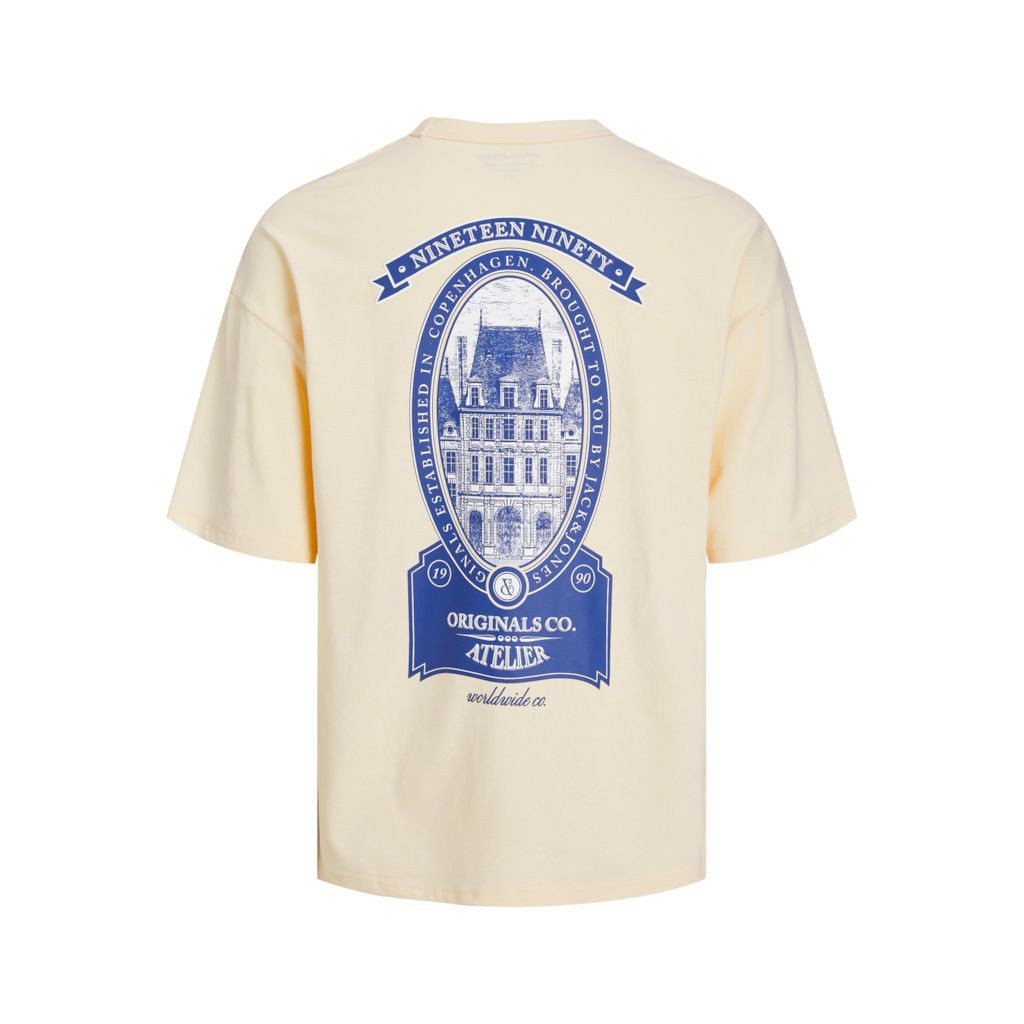 Футболка Jack & Jones JORSANTORINI GRAPHIC TEE SS CREW NECK SN 12252644-Buttercream