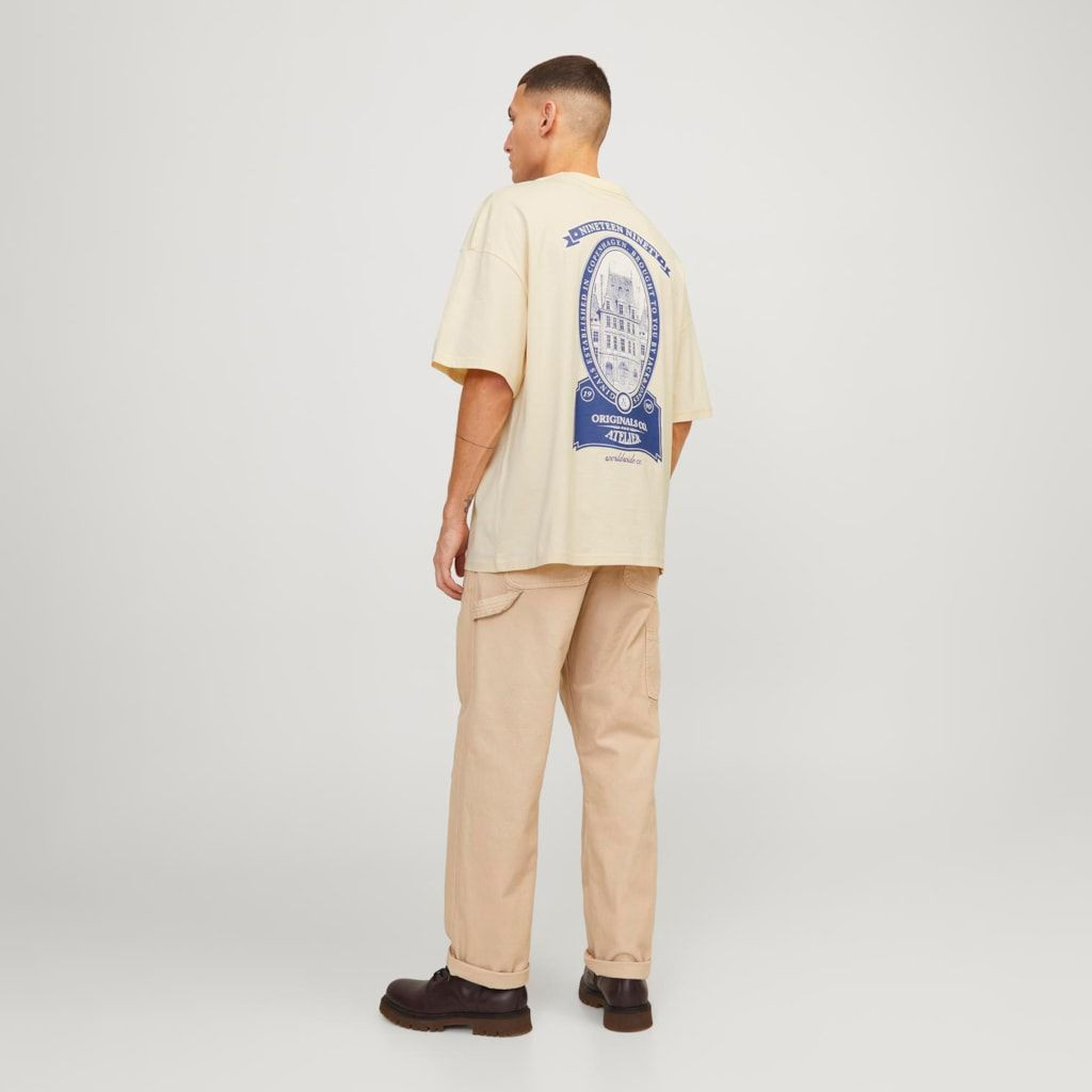 Футболка Jack & Jones JORSANTORINI GRAPHIC TEE SS CREW NECK SN 12252644-Buttercream