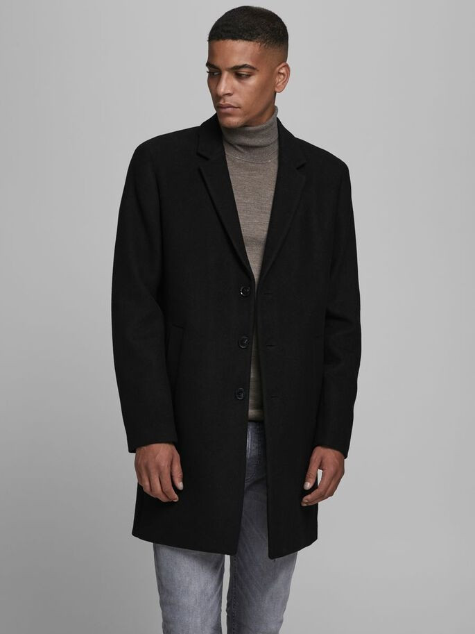 Пальто JJEMOULDER WOOL COAT SN 12171374-Black Jack&Jones L Чорний 12171374-Black