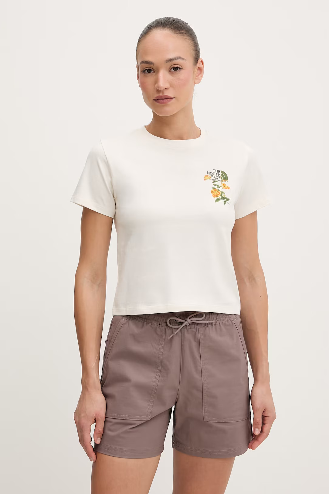 Футболка T-shirt Flora Embroidered 0A8G9QQLI1 THE NORTH FACE M Бежевий 0A8G9QQLI1