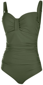 Купальник закритий для жінок Aqua Speed OLIVIA 60118 темно-зелений Жін 38 200-07