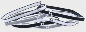 Пов'язка на голову Under Armour Mini Headbands (6pk) чорно-білий Уні UNI 1286016-005
