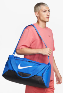 Сумка Nike NK BRSLA S DUFF - 9.5 41L чорний, синій Уні 51x28х28 см DM3976-480