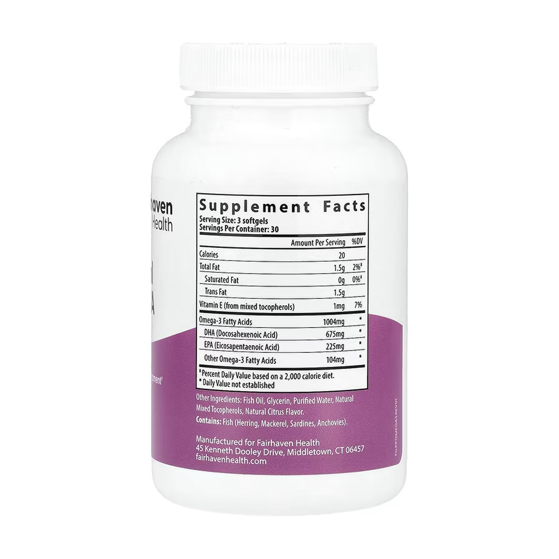 Софт гелеві капсули Fairhaven Health Prenatal DHA + EPA - 90 softgels 2023-10-6673