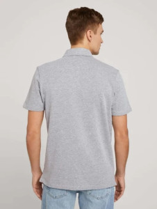 Поло structured polo with pocket 1030388XX1015398 Tom Tailor L Сірий 1030388XX1015398