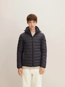 Куртка light weight jacket with hood 1031780-29476 Tom Tailor M Темно-сірий 1031780-29476