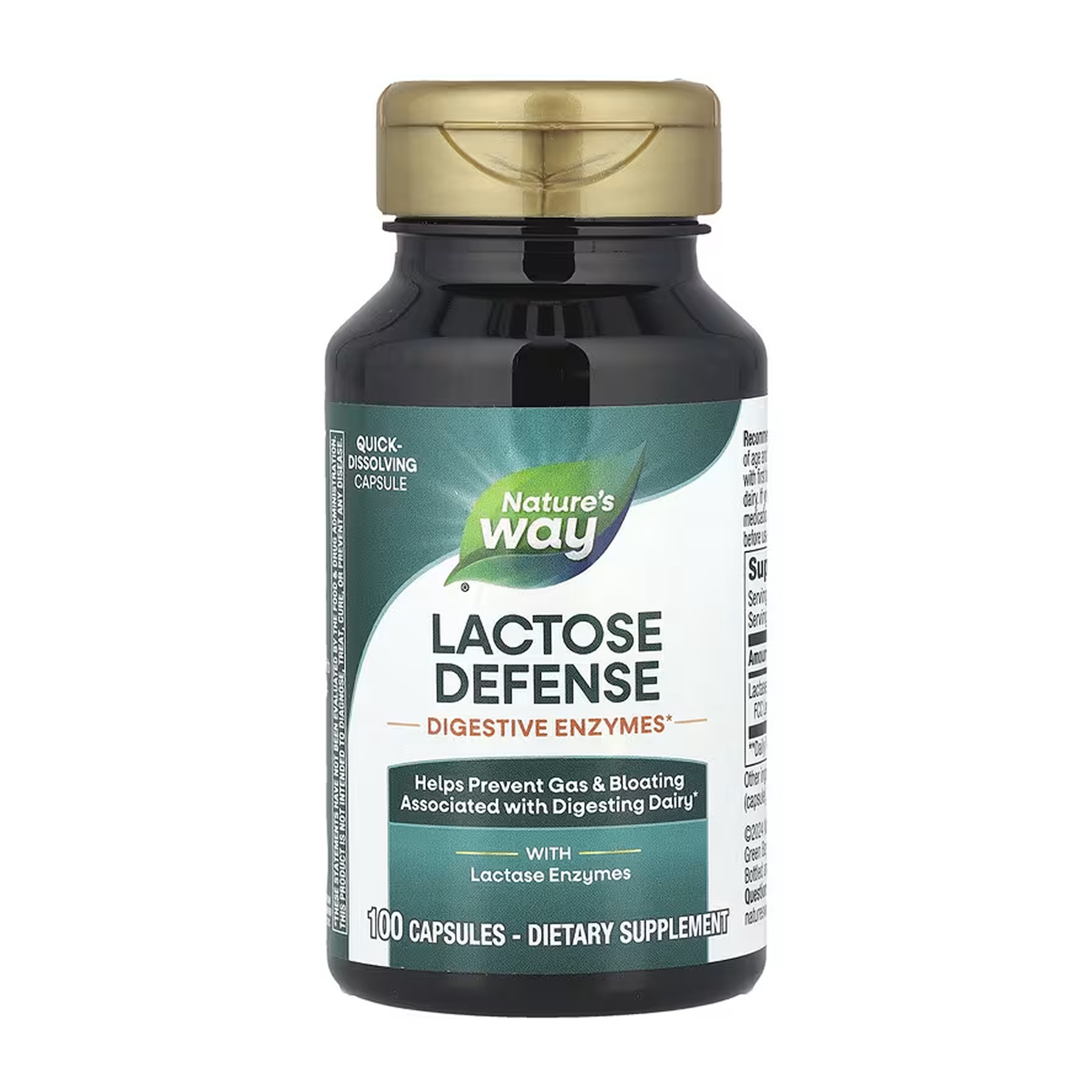Капсули Nature's Way Lactase Enzyme - 100 caps 2023-10-6388
