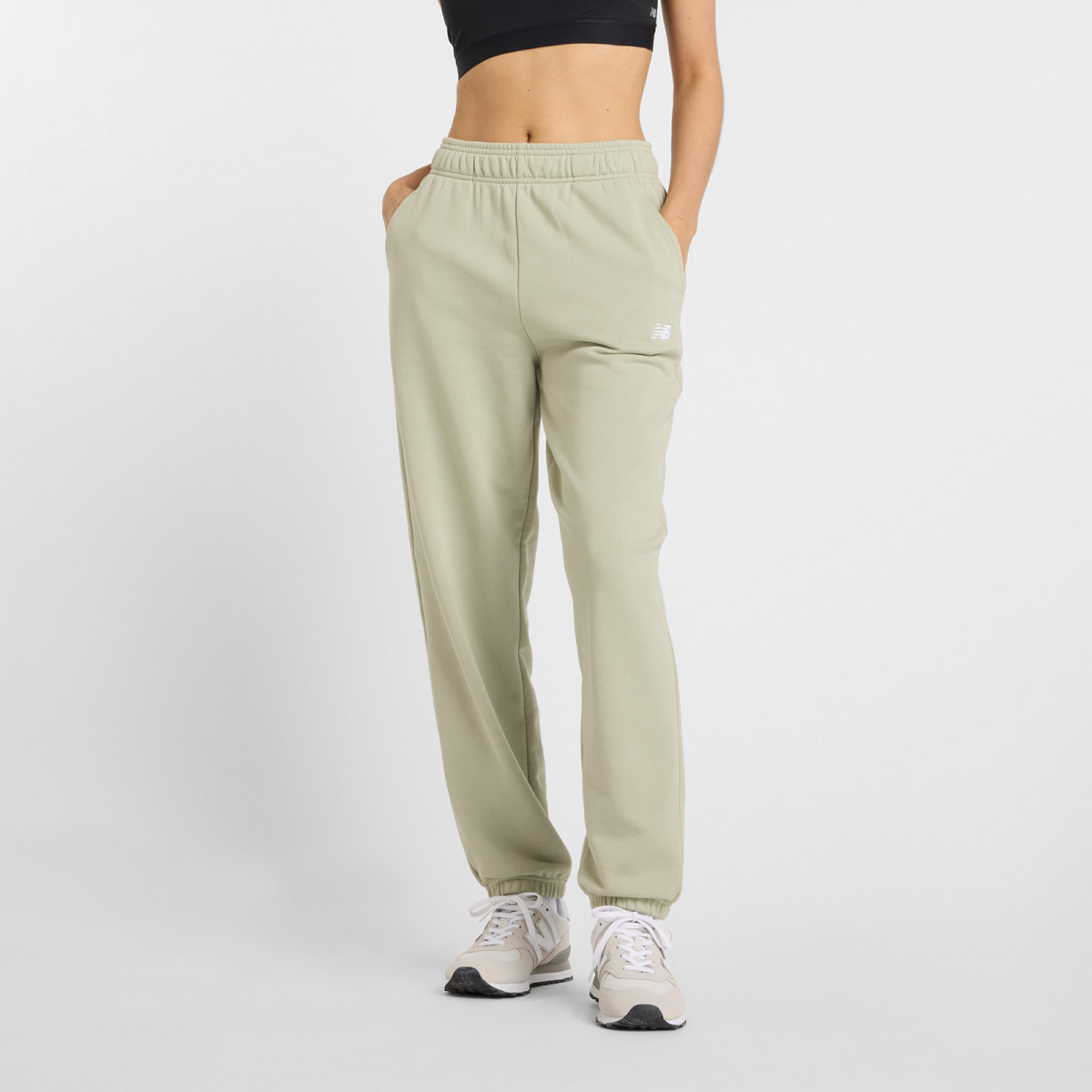 Штани спортивні Sport Essentials FT WP41500OVN New Balance L Бежевий WP41500OVN