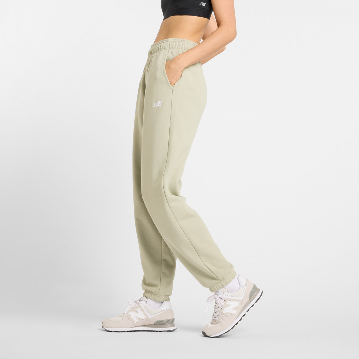 Штани спортивні Sport Essentials FT WP41500OVN New Balance L Бежевий WP41500OVN