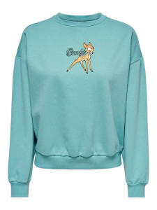 Худі ONLDISNEY LIFE L/S BAMBI BOX SWT 15250089-Dusty Turquoise-Print:BAMBI ONLY M Бірюзовий 15250089-DUSTY TURQUOISE-