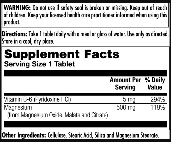 Таблетки Magnesium Sustained Release Triple Source 500mg - 100 tabs 2022-10-0999