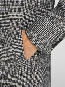 Пальто JJEMOULDER WOOL COAT SN 12171374-Light Grey Melange-Checks Jack&Jones L Сірий 12171374-LIGHT GREY MELAN