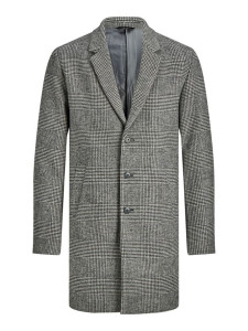Пальто JJEMOULDER WOOL COAT SN 12171374-Light Grey Melange-Checks Jack&Jones L Сірий 12171374-LIGHT GREY MELAN