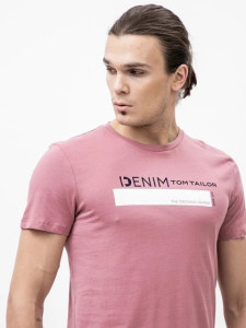 Футболка printed t-shirt 1030693XX1228854 Tom Tailor L Розовий 1030693XX1228854