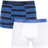 Труси-боксери Puma YD BOLD STRIPE BOXER 2P синій, чорний, білий Чол M 501001001-010