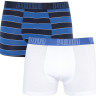 Труси-боксери Puma YD BOLD STRIPE BOXER 2P синій, чорний, білий Чол M 501001001-010