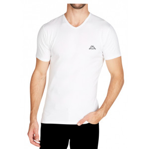 Футболка Kappa T-shirt Mezza Manica Scollo V білий Чол L K1311 Bianco