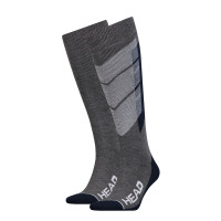 Шкарпетки гірськолижні Head UNISEX SKI GRAPHIC KNEEHIGH 2PPK синій, сірий Уні 35-38 791005001-277