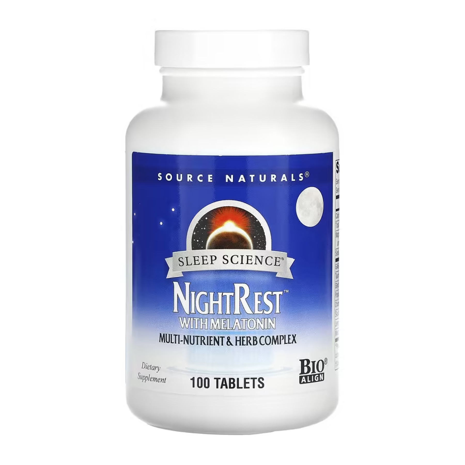 Таблетки Source Naturals Sleep Science® NightRest™ with Melatonin - 100 tabs 2023-10-4610