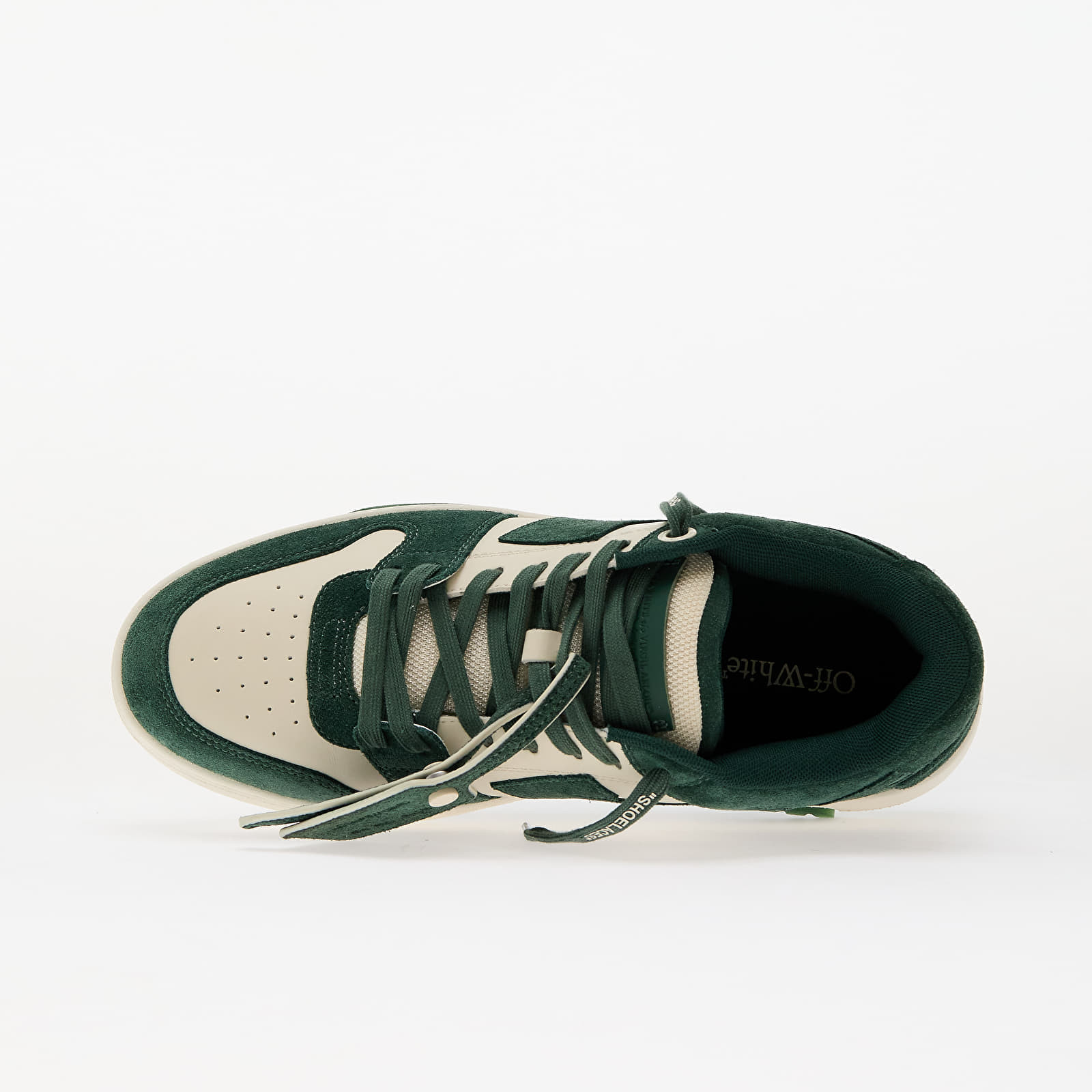 Кросівки Off-White Out Of Office Suede Jet Green Ecru OMIA189S25LEA0074A6F