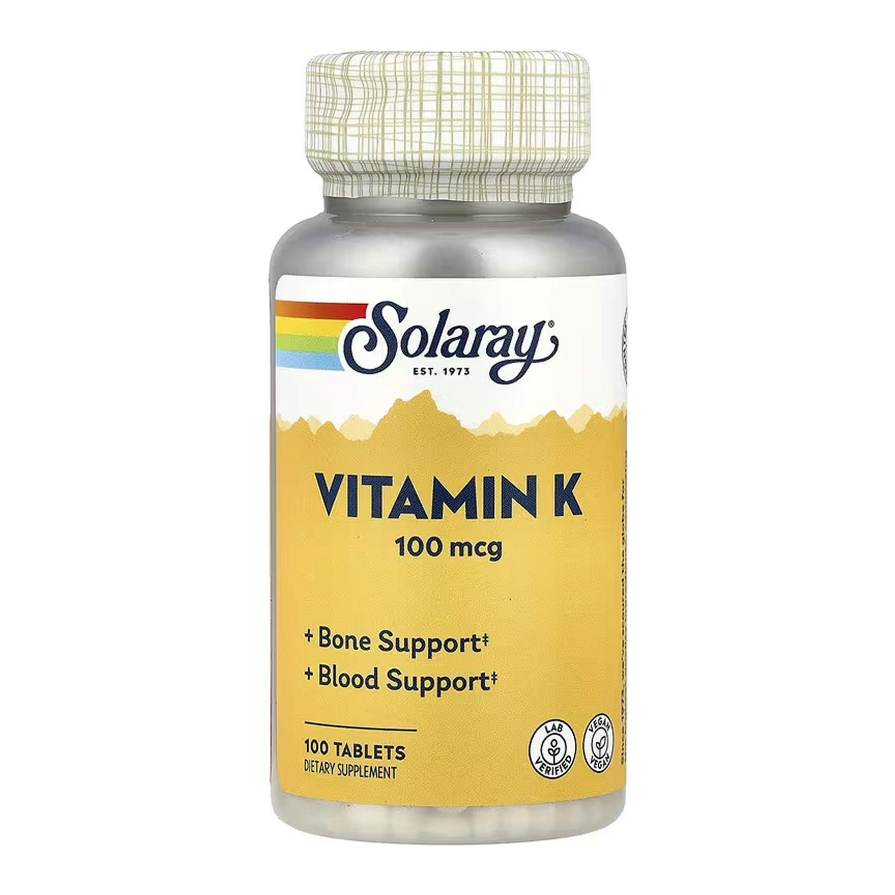 Таблетки Solaray Vitamin K-1 100mcg - 100 tabs 2023-10-6740