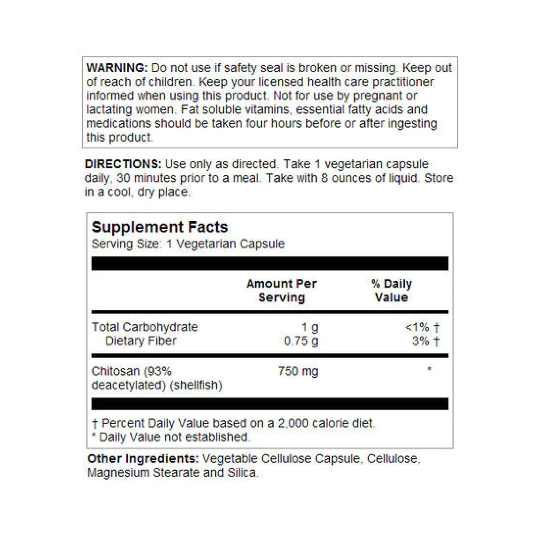 Капсули KAL Chitosan 750mg - 120 vcaps 2023-10-2166