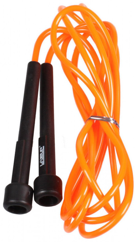 Скакалка в тубусі PVC JUMP ROPE чорний/помаранчевий Уні 275x0.5см LS3115-O