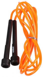 Скакалка в тубусі PVC JUMP ROPE чорний/помаранчевий Уні 275x0.5см LS3115-O