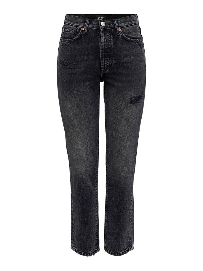 Джинси ONLFINE LIFE HI RISE STRA ANK DNM 15235848-Black ONLY 25/32 Чорний 15235848-Black