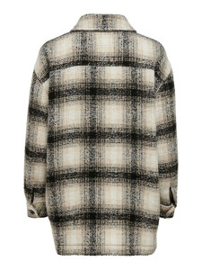 Куртка ONLALLISON CHECK SHACKET OTW NOOS 15210562-Pumice Stone-Checks: BLACK ONLY L Бежевий 15210562-PUMICE STONE-CHE
