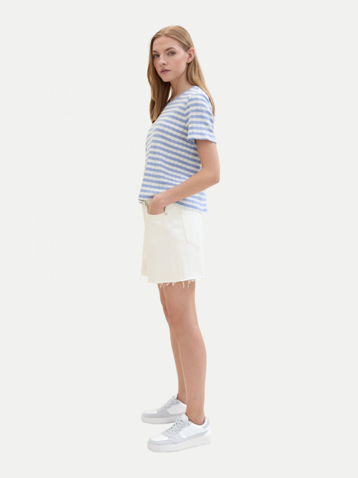 Шорти High waisted mom jeans shorts 1041874ХХ22569 Tom Tailor L Білий 1041874ХХ22569