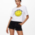 Футболка ONLSMILEY LIFE S/S TOP BO 15232818 Bright White GOOD ONLY L Білий 15232818BrightWhiteGOOD