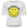 Футболка ONLSMILEY LIFE S/S TOP BO 15232818 Bright White GOOD ONLY L Білий 15232818BRIGHTWHITEGOOD
