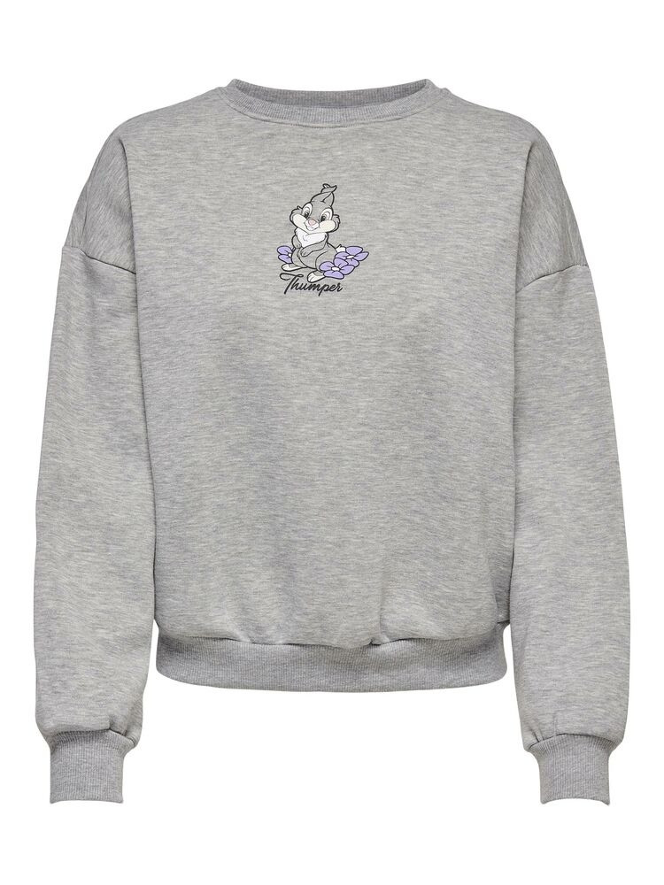 Худі ONLDISNEY LIFE L/S BAMBI BOX SWT 15250089-Light Grey Melange-Print:THUMPER ONLY S Сірий 15250089-Light Grey Melan