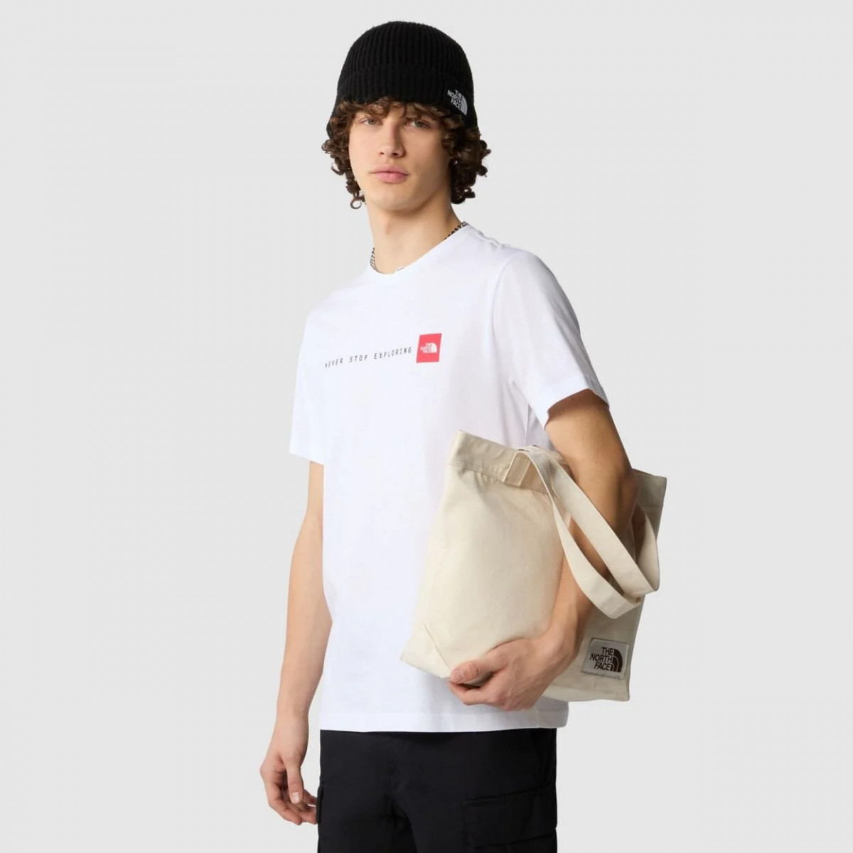 Футболка M S/S NEVER STOP EXPLORING 0A87NSFN41 THE NORTH FACE L Білий 0A87NSFN41