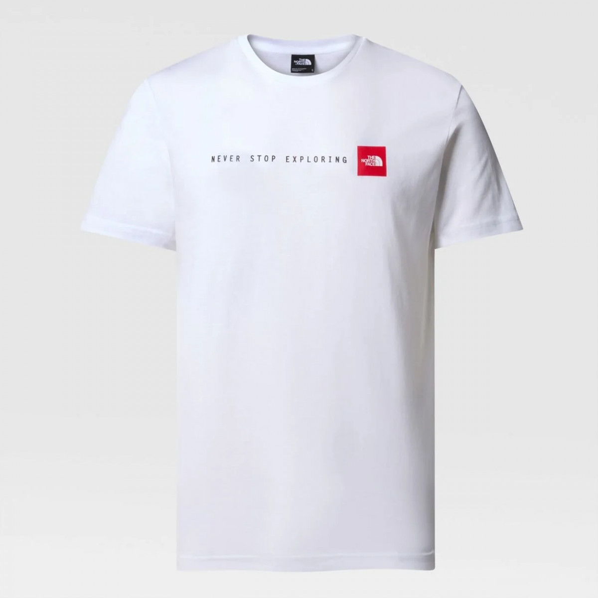Футболка M S/S NEVER STOP EXPLORING 0A87NSFN41 THE NORTH FACE L Білий 0A87NSFN41