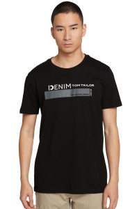 Футболка printed t-shirt 1030693XX1229999 Tom Tailor S Чорний 1030693XX1229999