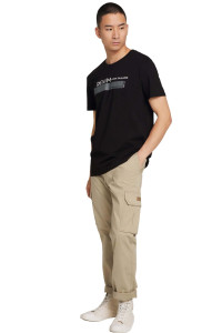 Футболка printed t-shirt 1030693XX1229999 Tom Tailor S Чорний 1030693XX1229999