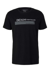 Футболка printed t-shirt 1030693XX1229999 Tom Tailor S Чорний 1030693XX1229999